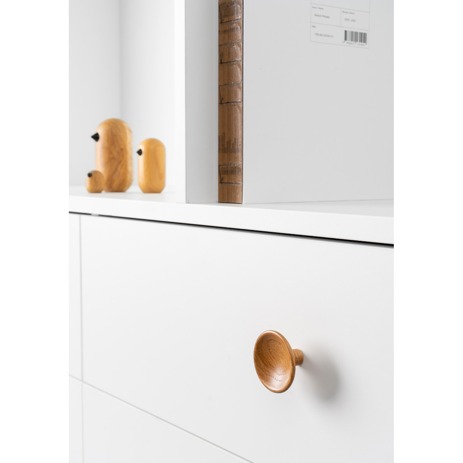 Bouton DISC Ø38 bois chêne nature non laqué